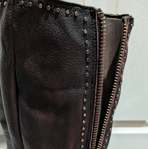 NEW Freebird Carson Leather Tall Boots Sz 11 Deep Wine & Brown - Picture 4 of 12